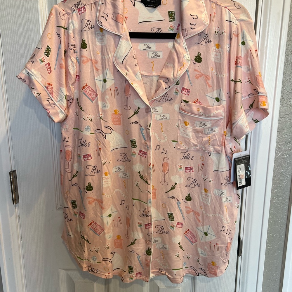 Kate Spade New York Whit Love Modal Light Pink Pijama Set Sz XL NWT